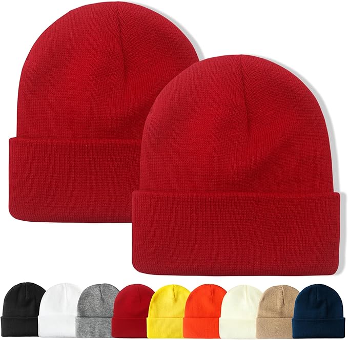 PFFY Unisex Beanie Hats for Men Women Knit Winter Beanies