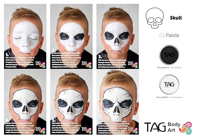 TAG Face and Body Paint - Regular STRONG Black 90gm