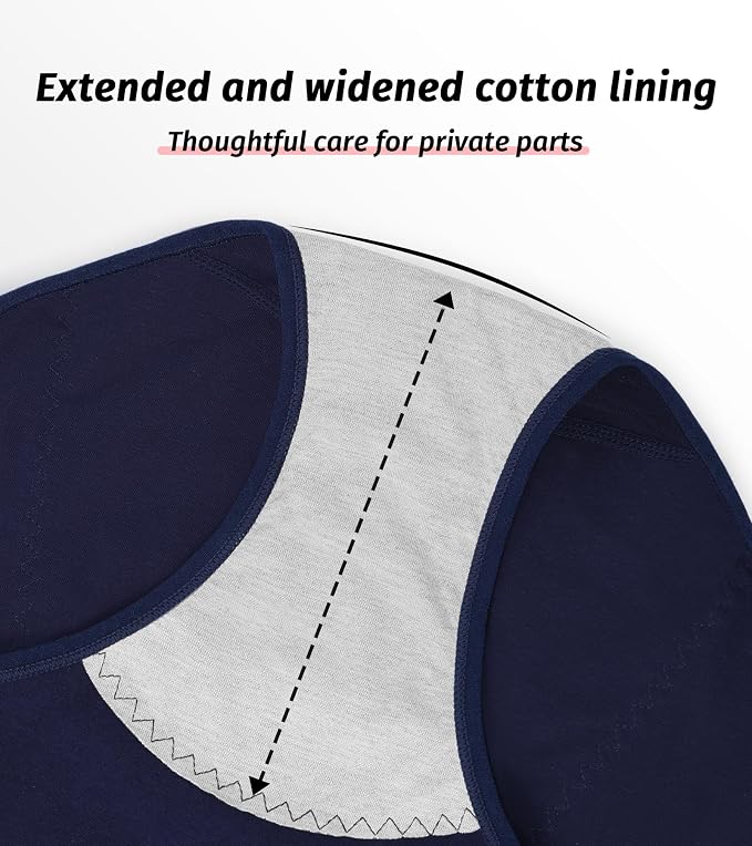 JojoQueen Period Underwear for Women Menstrual Panties Cotton Postpartum Easy Clean Teens Brief
