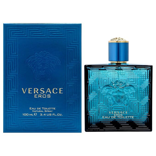 Versace Eros Eau de Toilette Spray for Men, 3.4 Fl Oz