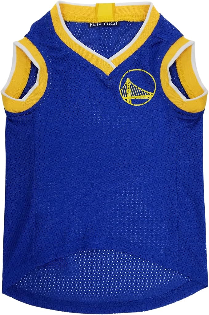 Pets First NBA GOLDEN STATE WARRIORS DOG Jersey, X-Small - Tank Top Basketball Pet Jersey