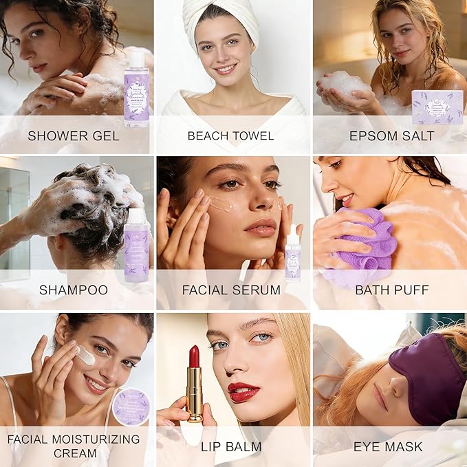 Get Well Soon Gifts for Women, 33 Pcs XXL Bath and Body Gift, Skin Care Set, Self Care Gifts Set, Mother's Day, Birthday, Home Spa Kit, Holiday, Christmas, facial care kit for Mom Her Wife Girlfriend