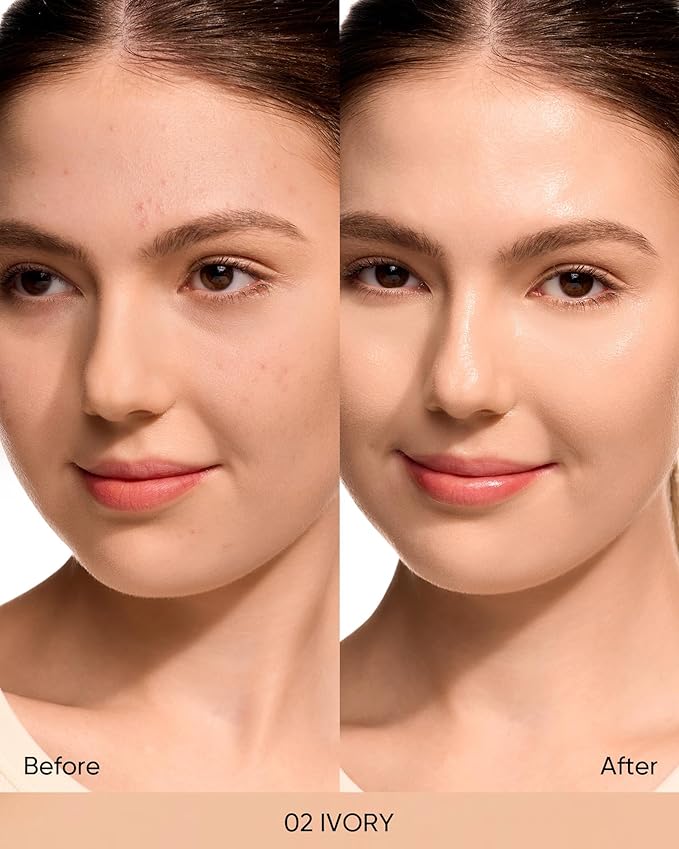 Pink Glow Cushion Foundation #02 Ivory| Medium Coverage, Natural Dewy Glow Finish, Moisturizing for Dry Skin, Lightweight, Long-Lasting & Oxidation-Resistant