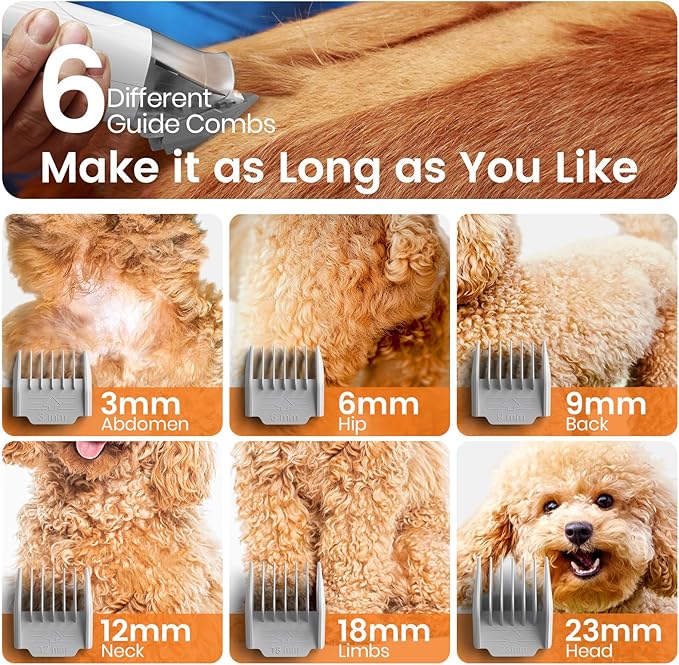 oneisall Dog Grooming Vacuum, Pet Grooming Vacuum with Clipper Nail Grinder, 1.5L Dust Cup Dog deshedding Brush with 7 Tools for Shedding Pet Hair, Home Cleaning (Grey) | 11kPa Strong Suction, 59dB Low Noise,Clipper & Nail Grinder Included, 7-in-1 Groo...
