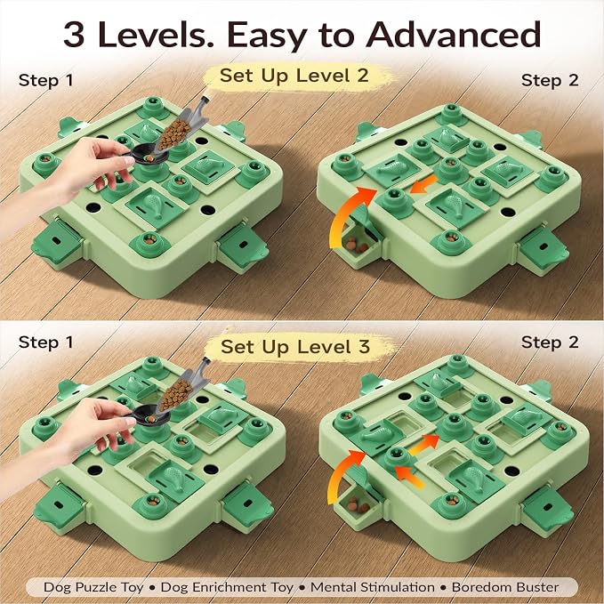 KADTC 3-Level Dog Chess Puzzle Toy, Brain & Mental Stimulation, Smart Dogs