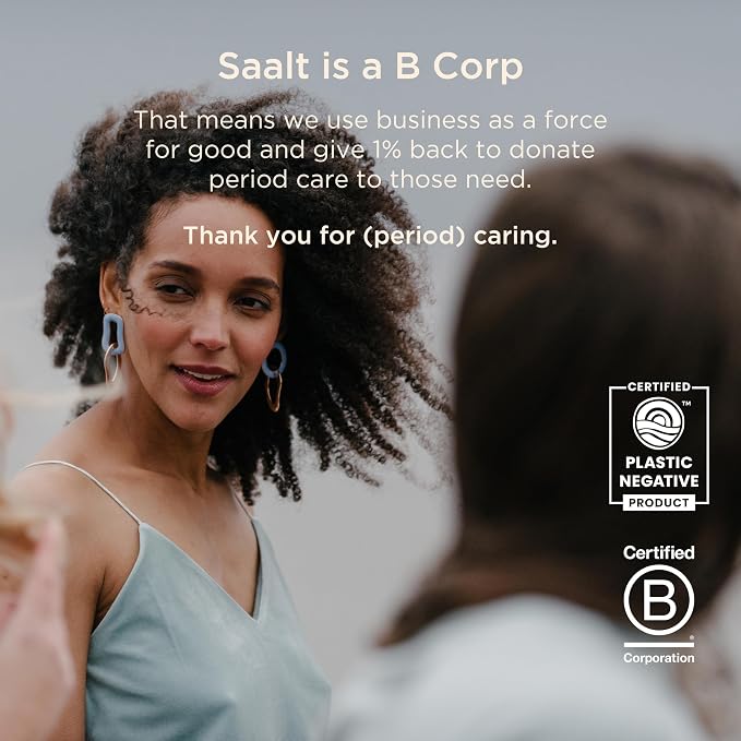 Saalt Soft Menstrual Cup – Reusable Period Cup – Made for Comfortable, Leak-Free Protection Up to 12 Hours – BPA & Latex Free – Includes Cup & Carry Bag (Small, Grey)