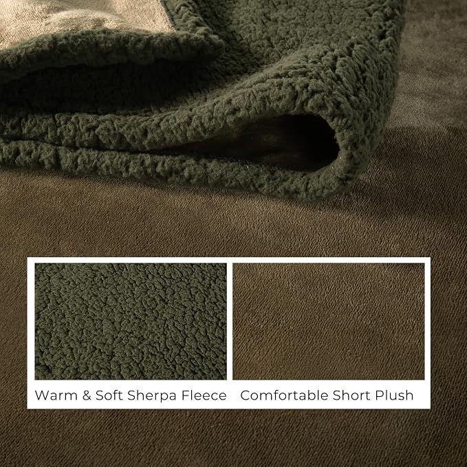 Waterproof Dog Blanket 60 x 80 in for Large Dogs, XL Washable Pet Blanket | Aodisman Thick Fleece Dog Throw Blanket, Leakproof Washable Furniture Protector for Sofa, Couch, Bed, Crate & Kennel, Green