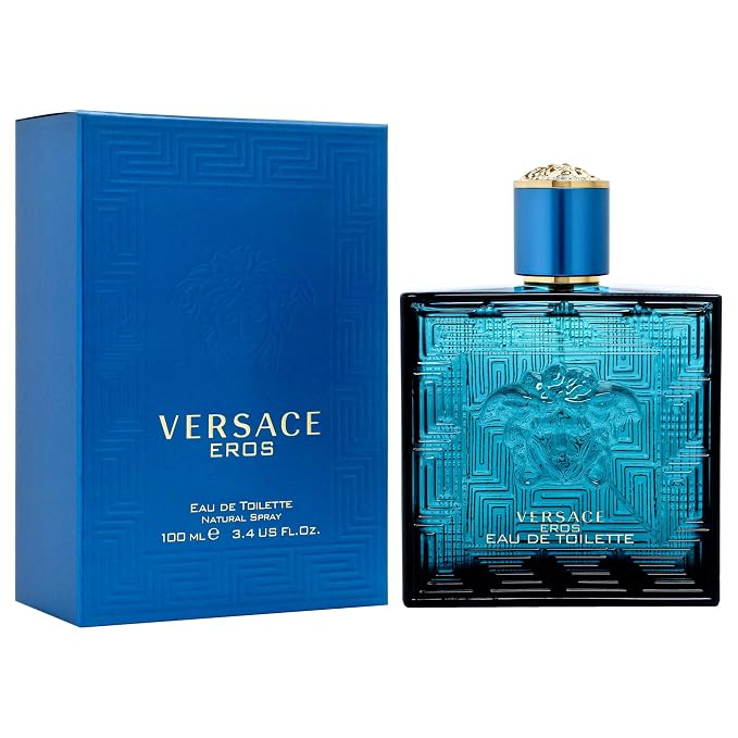 Versace Eros Eau de Toilette Spray for Men, 3.4 Fl Oz