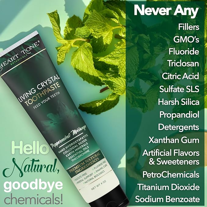 Heart Tone Botanicals Oral Care Set | Natural Toothpaste, Oil Pull & Mouthwash | Radiant Smile | Fluoride-Free & Clean Ingredients | Mineral Complex | Natural Enamel Care | Botanical Plant Based