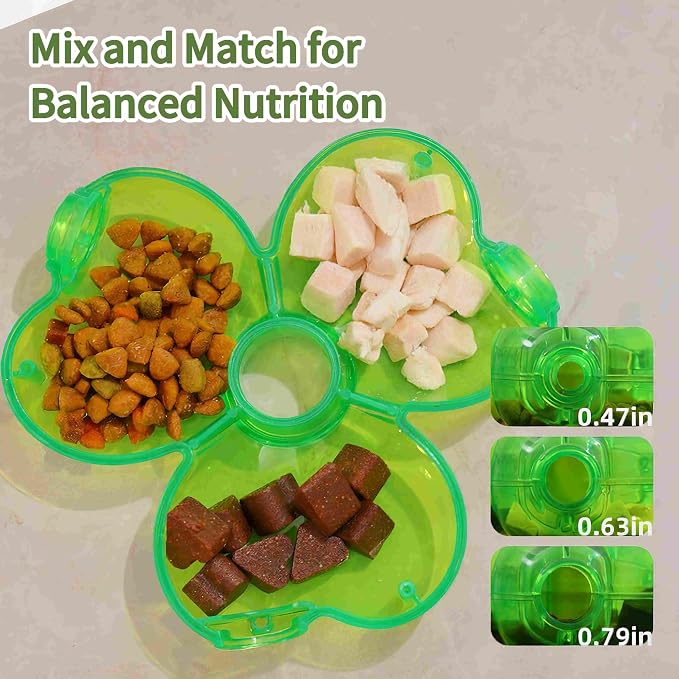 Cat Puzzle Feeder, Dry Food Dispenser, Clamp-On Design, Mental Stimulation Interactive Brain Game, Slow Feeder Toys for Cat & Dog (6 Adjust Rings)