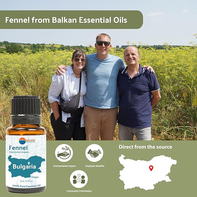 Fennel Essential Oil (Sweet Fennel) - Direct from Balkan Essential Oils - Pure Aromatherapy Diffuser Oils | 100% Pure Therapeutic Grade Natural Aceite de Hinojo 2lbs