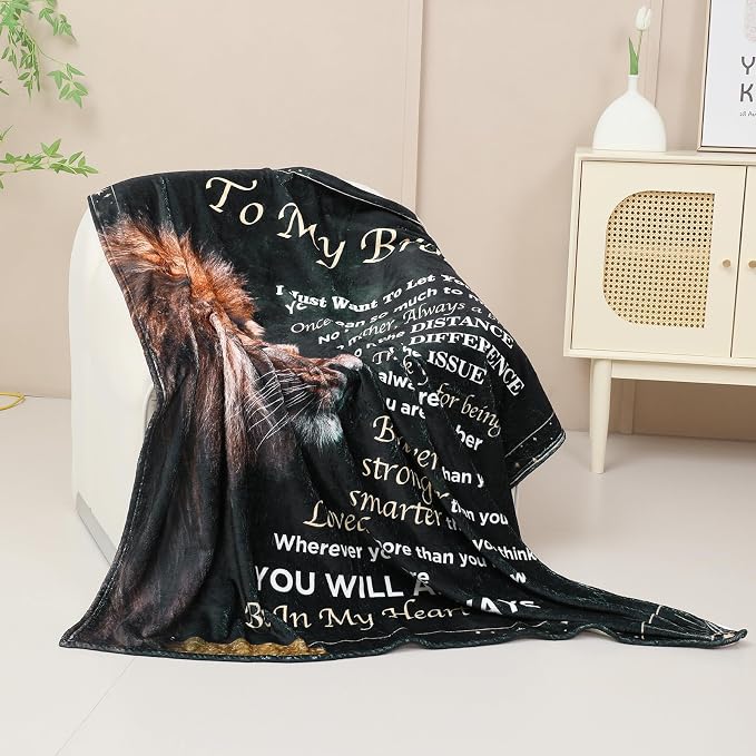 Best Brother Gifts from Sister for Birthday, Big Brother Birthday Gifts for Brother Adult from Sister,Birthday Gifts for Brothers from Sisters, 60"x50" Blanket