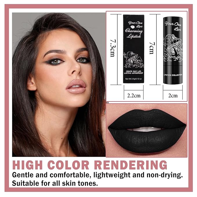 3PCS Matte Nude Lipstick Nude Lip Gloss Non-Stick Cup Velvet Lip Stain Long Lasting Matte Lipstick for Women nude Lip Makeup