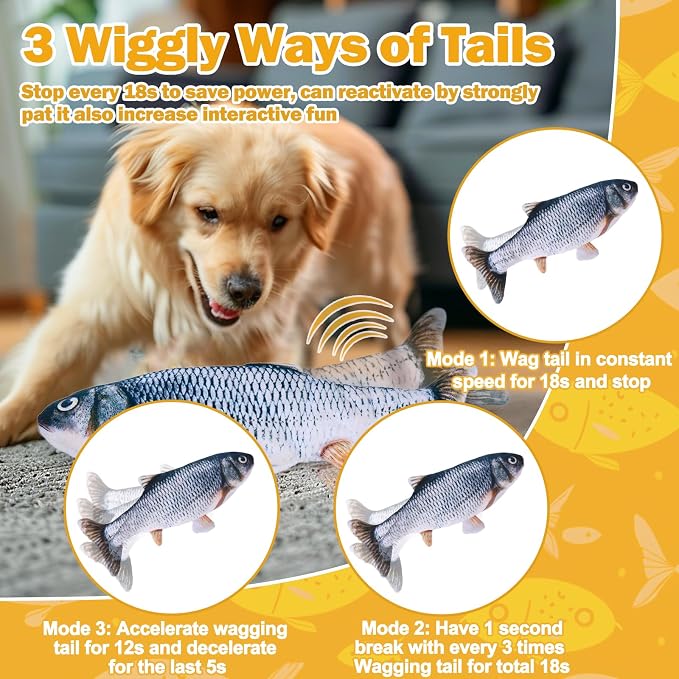 Mity rain Interactive Dog Toys Fish