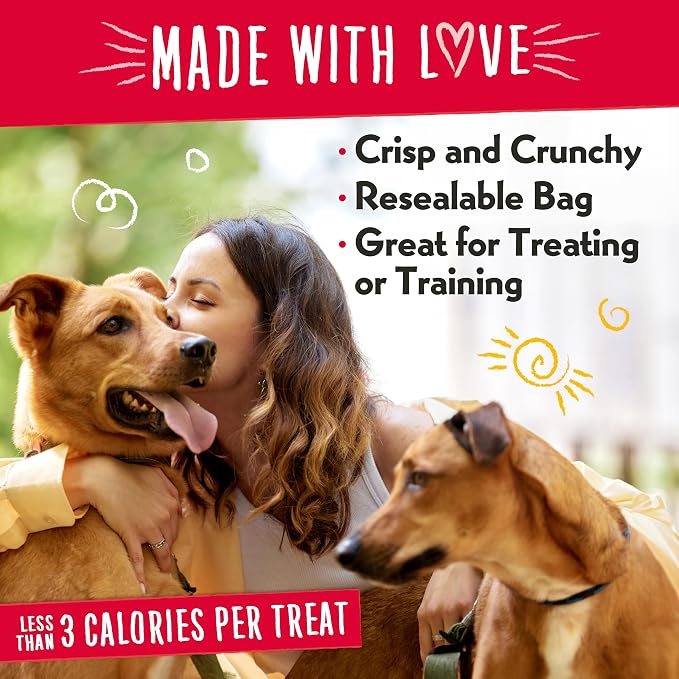 Charlee Bear Grain Free Dog Treats, Peanut Butter & Banana, 8 oz | Pocket-sized Dog Training Treats, Crunchy Dog Treats, Limited Ingredient Recipe, Under 3 Calories per Treat, Made in USA