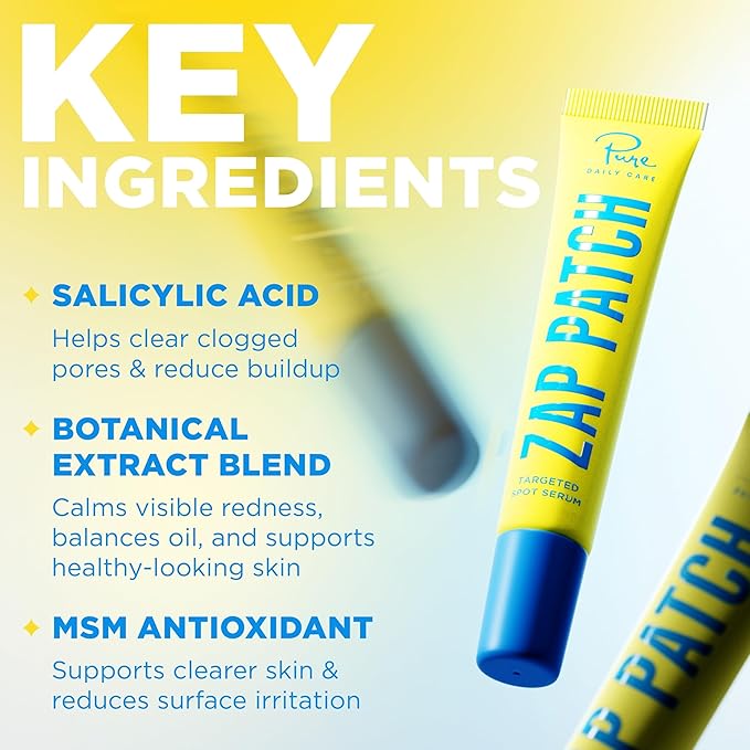 Zap Patch Targeted Spot Serum for Blemish-Prone Skin – Lightweight, Ultra-Sheer Formula to Reduce the Look of Redness, 20ml