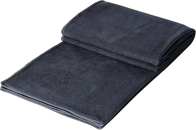 Manduka eQua Hot Yoga Mat Towel - Instant Moisture Activated Grip Ultra Soft Microfiber Quick Dry, Daily Use Ready Lightweight, Travel Friendly Mat Layer