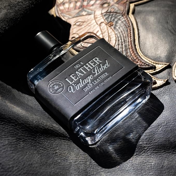 Tru Western Private Reserve Leather No. 4 for Men – Small Batch Scent with Deep Leather, Crystal Salt, Smoky Accords & Black Amber – Masculine Fragrance Spray – 3.4 fl oz / 100 mL