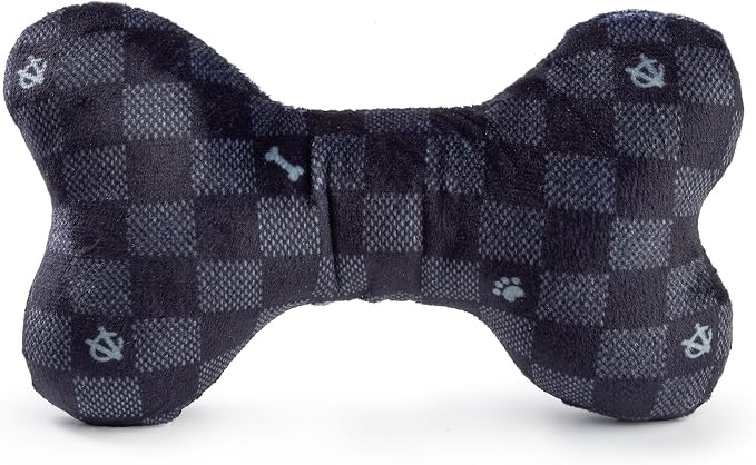 Haute Diggity Dog Chewy Vuiton Bone Plush Dog Toy, Designer Parody Toy