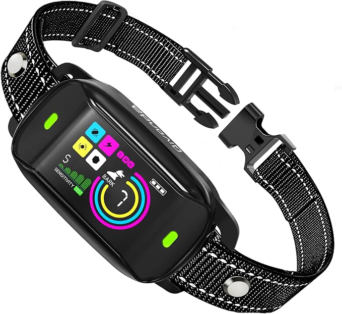 Bark Collar for Large Medium Small Dogs, Safe & Humane Bark Collar with Beep Vibration, Recordable & Rechargeable Bark Collars, Smart Protection Technology Waterproof Dog Training Collar