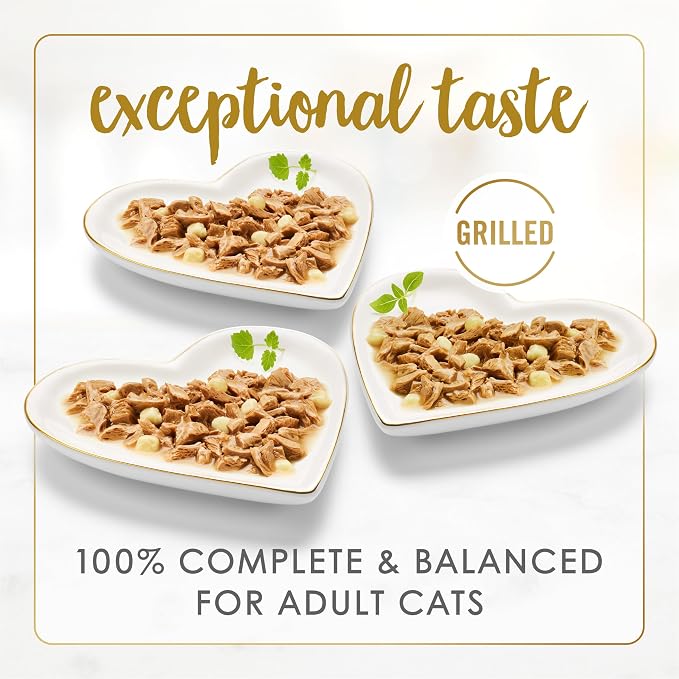 Purina Fancy Feast Delights with Cheddar Wet Cat Food, 3 oz cans, 24-Pack | Grilled Chicken, Turkey or Whitefish in Gravy recipes with no artificial colors or preservatives
