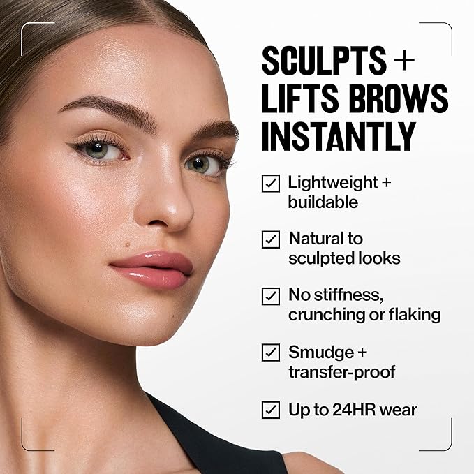 Revlon PhotoReady Lifting Brow Gel, Tinted Eyebrow Lamination with Spoolie Brush, Conditions, Shapes & Defines, 802 Soft Taupe, 0.23 fl oz