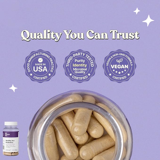 Her Fantasy Box | Healthy Box | Vaginal Probiotics for Women – Prebiotics + Advanced Lactobacillus Blend – Supports Natural Hormonal Balance – Feminine Health Support with Cranberry & D-Mannose