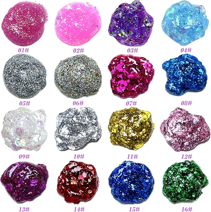 Holographic Face Glitter Gel Body Shimmer Makeup for for Hair, Face, Clavicle, Arm, Nail, Eyeshadow, Long Lasting Waterproof Mermaid Sequins Party Glitter for Rave Festival, 1.35oz (Laser White #9)