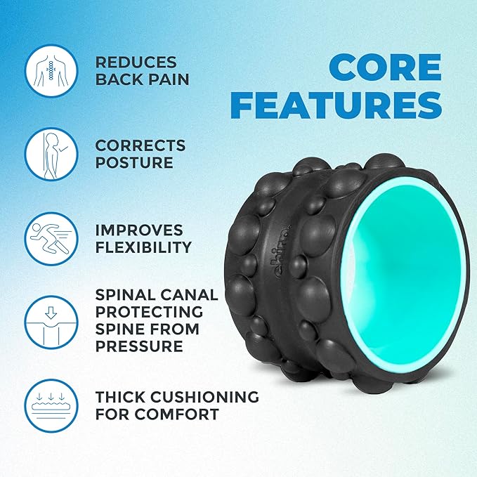 Chirp Wheel XR Knot Kneader - Firm Massage Roller, Shiatsu Thumb Massage, Muscle Release Tool for Knots &Tension Relief | High Density Foam for Physical Therapy & Relaxation, 500lbs Capacity, 6" Mint