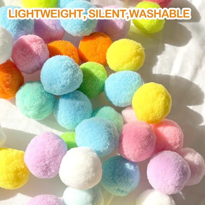 MeoHui 31Pcs Cat Ball Toy Launcher Gun, Cat Balls Fetch Cat Toys | 30Pcs Plush Fuzzy Balls Launcher Cat Toy with 1 Gun, Funny Interactive Cat Toys for Indoor Cats, Cute Kitten Kitty Toys