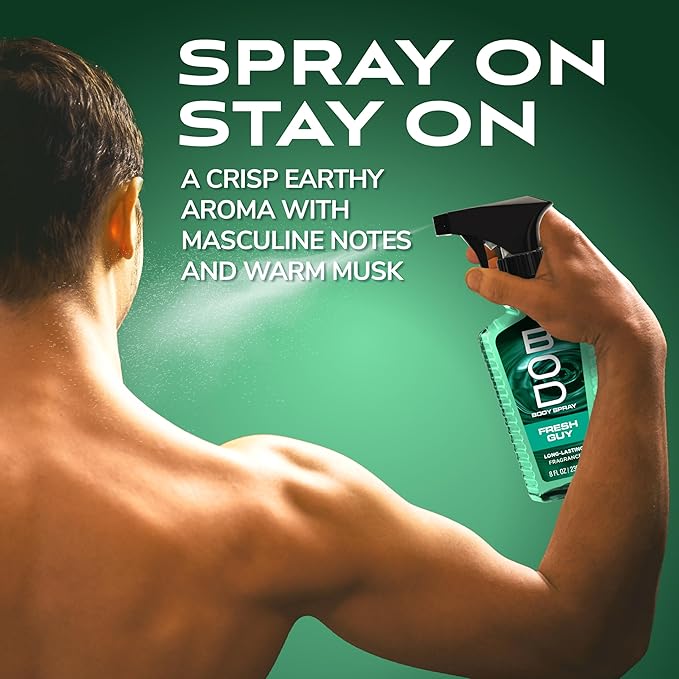 BOD man Fragrance Body Spray, Fresh Guy, 8 fl oz
