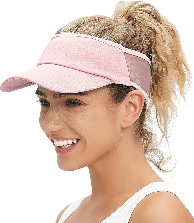 Sun Visor Hats Lightweight Stretchy for Running Tennis Golf | Portable,Mesh breathable,Quick-dry,Cooling Visor Hat,Stretch Fit,For Outdoor Sport Pickleball,Beach Volleyball