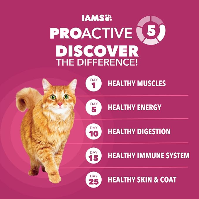 IAMS Proactive Health Urinary Tract Health Dry Cat Food, Chicken, 7 lb | Veterinarian-recommended, real chicken #1 ingredient, reduces urinary pH, antioxidants, antioxidants for immune support