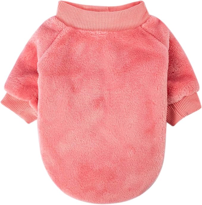 FabriCastle Dog Sweaters, 2-Pack Dog Clothes for Small Dogs Girl & Cats, Ultra Soft and Warm Pet Coats, Winter Pet Jacket, Doggy Apparel Costumes, Puppy Outfits (Pink,Light Purple, X-Large)