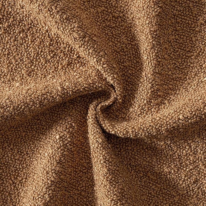 MIULEE Textured Boucle Lumbar Pillow Cover for Bed 14x22 Brown | Pack of 1 Textured Neutral Fall Autumn Couch Throw Pillow Cover, Accent Solid Pillowcase, Sofa Living Room Home Decor