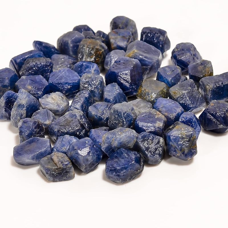 GEMKORA™ 50 carats Raw Blue Sapphire Crystals, Wholesale Lot, Natural Gemstone, Rough Crystals, Rock Stones, Jewelry Making Supplies, DIY & Crafts, September Birthstone