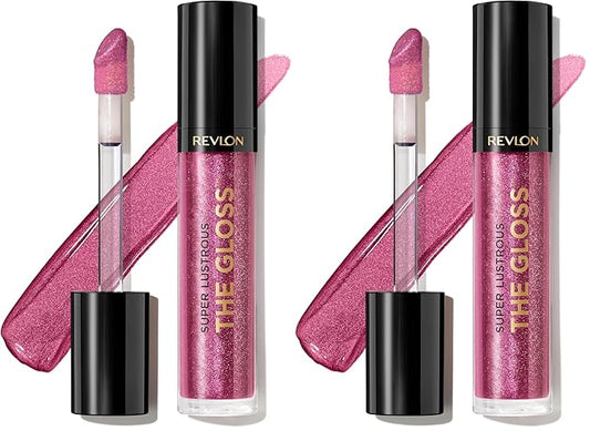 REVLON Super Lustrous Lip Gloss, Non-Sticky, Hydrating, High Shine Finish, 275 Dusk Darling, 0.13 oz (Pack of 2)