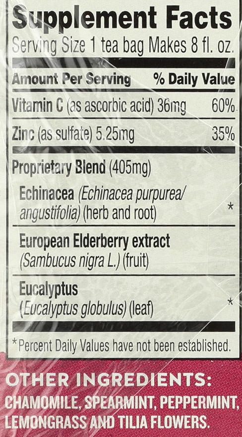 Celestial Seasonings Sleepytime Wellness Echinacea Immune Boost, Caffeine Free, 20 Tea Bags Box (Pack of 2)
