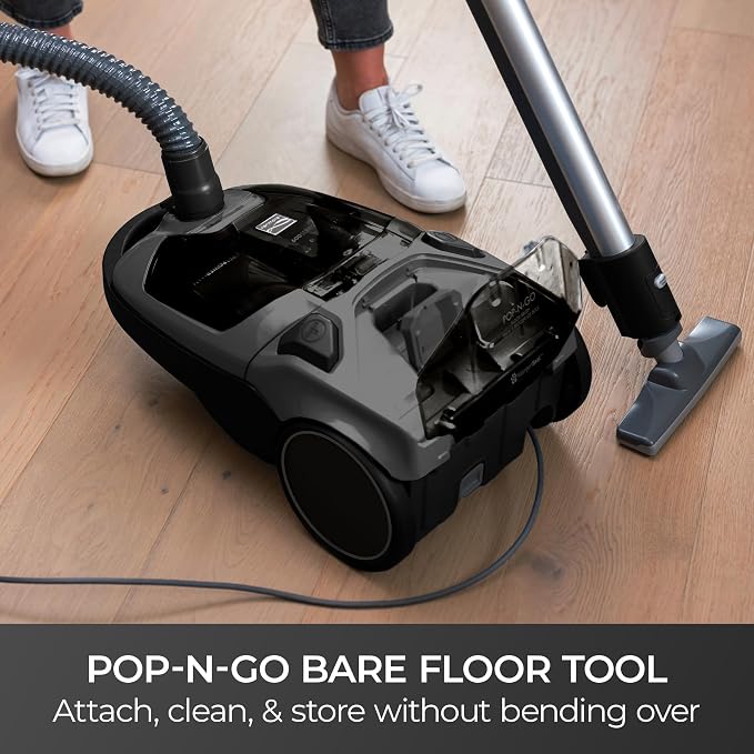 Kenmore 600 Series Bagged Canister Vacuum with Hair Eliminator Brushroll | Pet Friendly, POP-N-GO, Pet PowerMate, HEPA Filter, Performance Indicator, Extended Reach, Auto Cord Rewind - BC4039