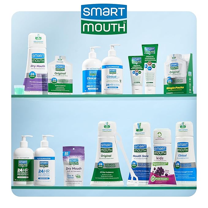 SmartMouth Premium Zinc Ion Toothpaste, Cavity, Enamel, and Plaque Help, Mild Mint, 3.4 oz, 3 Pack