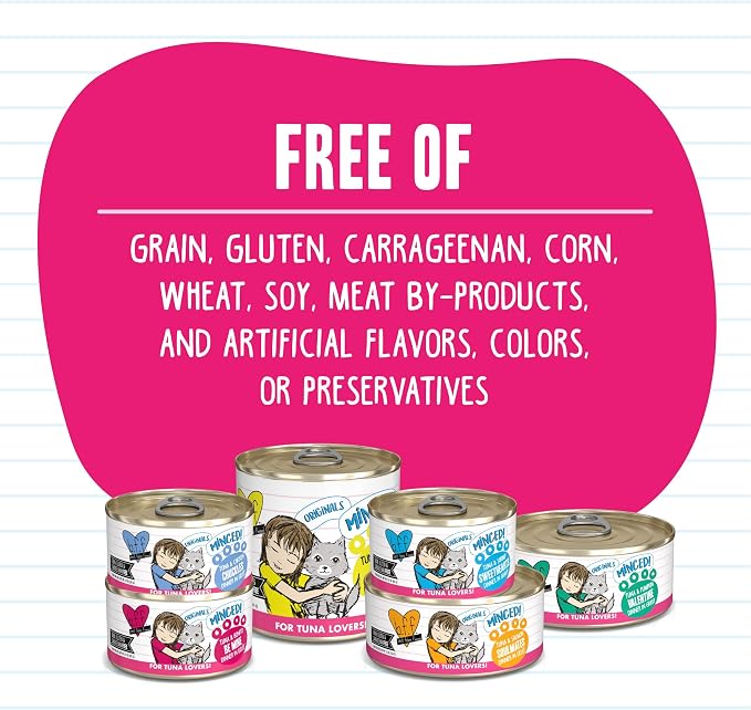 Weruva BFF Minced Natural Wet Cat Food, Tuna and Chicken 4 Eva in Gravy, 5.5oz Can, Pack of 24