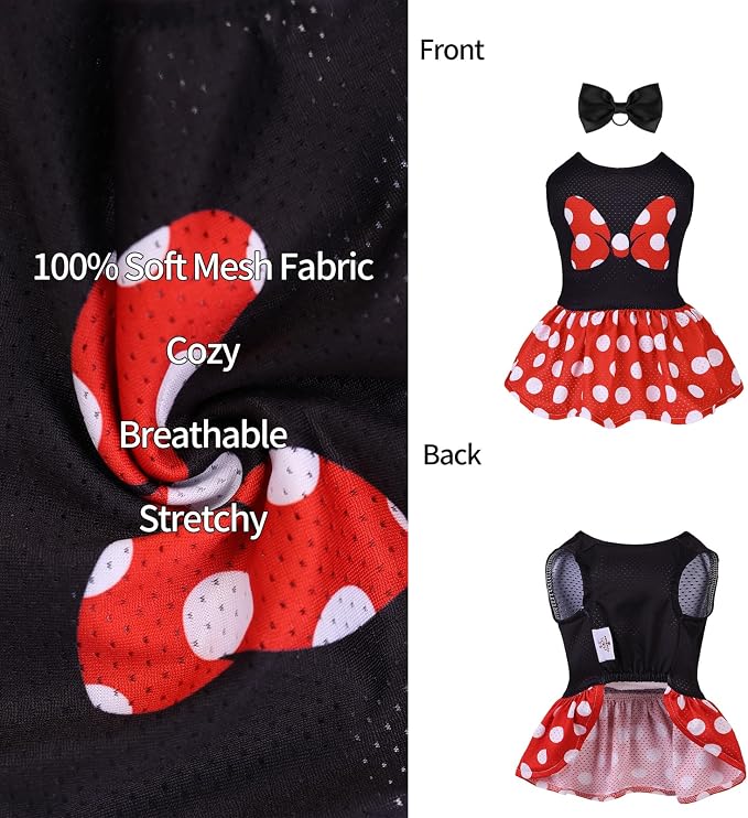 CuteBone Dog Mesh Dress Puppy Sundress Pet Outfit Summer Fashion for Small Dogs Girl Cat Clothes