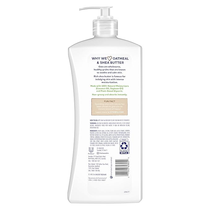 St. Ives Soothing Hand & Body Lotion for Women with Pump, Daily Moisturizer Oatmeal and Shea Butter for Dry Skin, Made with 100% Natural Moisturizers, 21 fl oz, 4 Pack