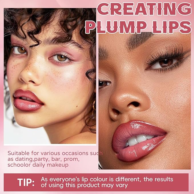 Peel Off Lip Liner Stain Tattoo, Long Lasting Waterproof Lip Stain Peel off, Tattoo Pink Plum Lip Liner and Lip Gloss Combo, Non-Stick Cup Nourishing Lip Gloss Set Lipstick Makeup