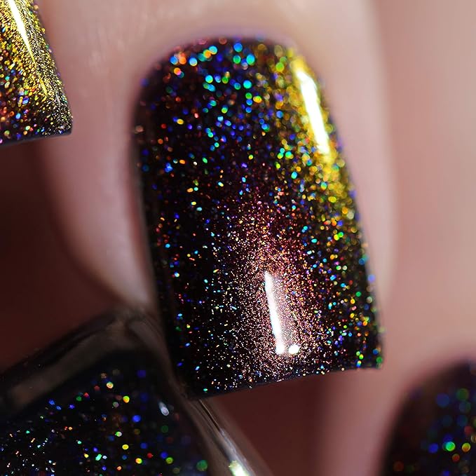 ILNP Rock Bottom - Blue-Brown Holographic Nail Polish