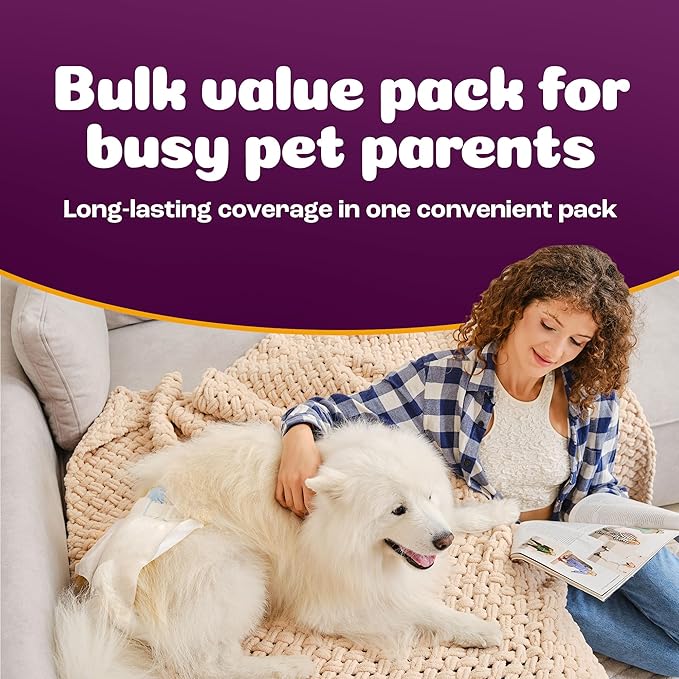 Inspire Pet Care Dog Diapers Female Dogs | Bulk Value Doggie Incontinence | For Heat, Pee or Period and Housebreaking