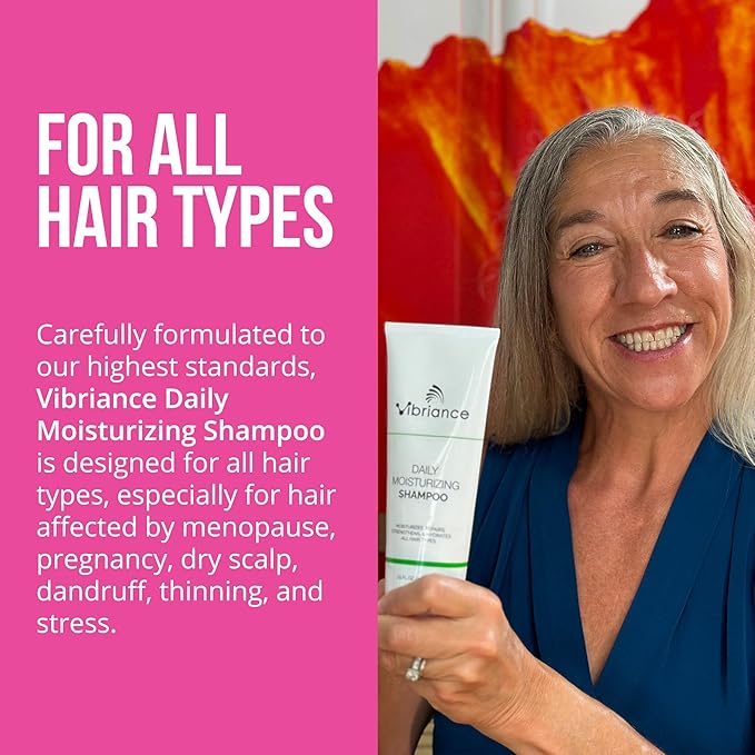 Vibriance Daily Moisturizing Shampoo - Strengthening Biotin for Aging Hair for Women and Men - Thinning Hair, Dry Scalp