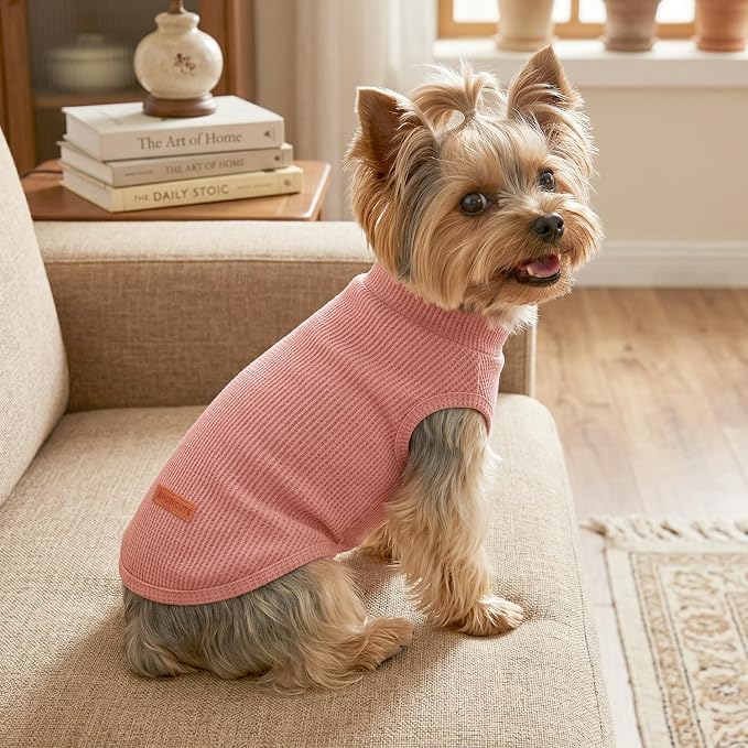 3Pack Dog Shirts Lightweight Waffle Dog Shirt for Small Dogs Sleeveless Dog Shirt for Small Medium Boy Girl Dogs Cozy & Breathable Pet Vest
