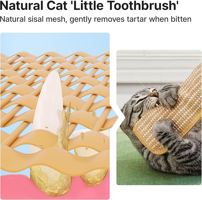 Potaroma Cat Toys Pack of 2 with 6000mg A+ Organic Catnip, Sisal Material | Indoor Kitten Scratching and Kicker Toys, Drives Bored Cats Crazy with Fun Interactive Chew