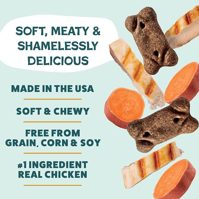 Shameless Pets Soft & Chewy Dog Treats, Cheeky Chicken Meaty Tenders, 1.5lb – Real Chicken is 1st Ingredient – Grain Free, No Corn or Soy – Digestive Support – for Small, Medium & Large Dogs